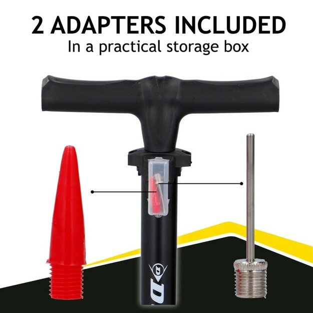 Dunlop - Grindų pompa dviračiams, kamuoliams, čiužiniams su manometru (juoda) 3