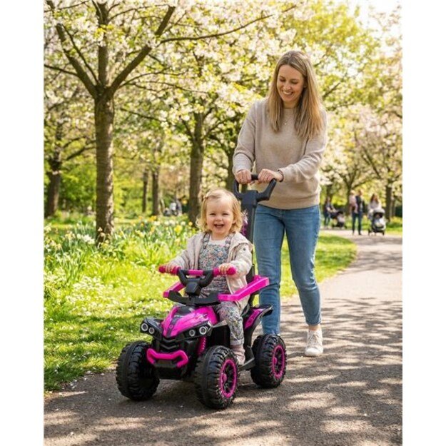 Baby Mix Mega Baby Bouncer su kreipiančiąja juosta rožinė