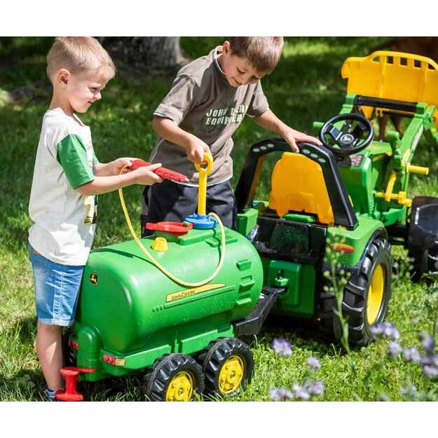 Pedalinis traktoriaus krautuvas Rolly Toys John Deere Farmtrac žalias