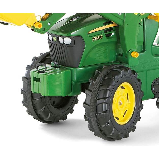 Pedalinis traktoriaus krautuvas Rolly Toys John Deere Farmtrac žalias