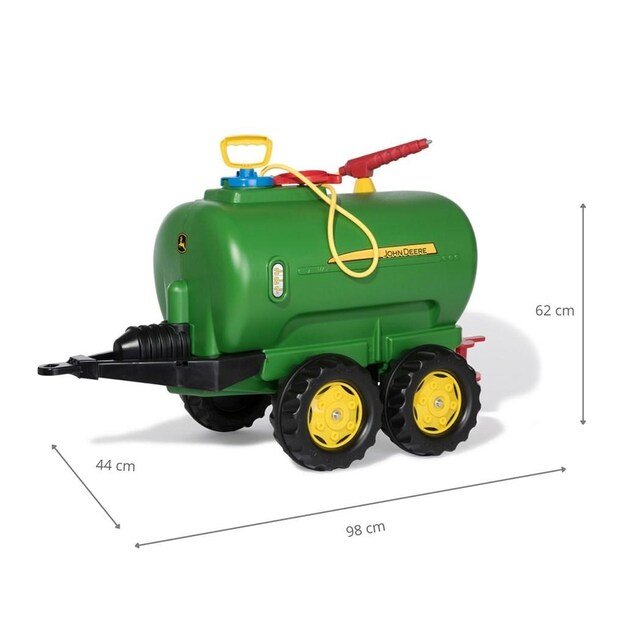 Pedalinis traktoriaus krautuvas Rolly Toys John Deere Farmtrac žalias