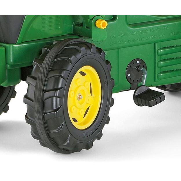 Pedalinis traktoriaus krautuvas Rolly Toys John Deere Farmtrac žalias