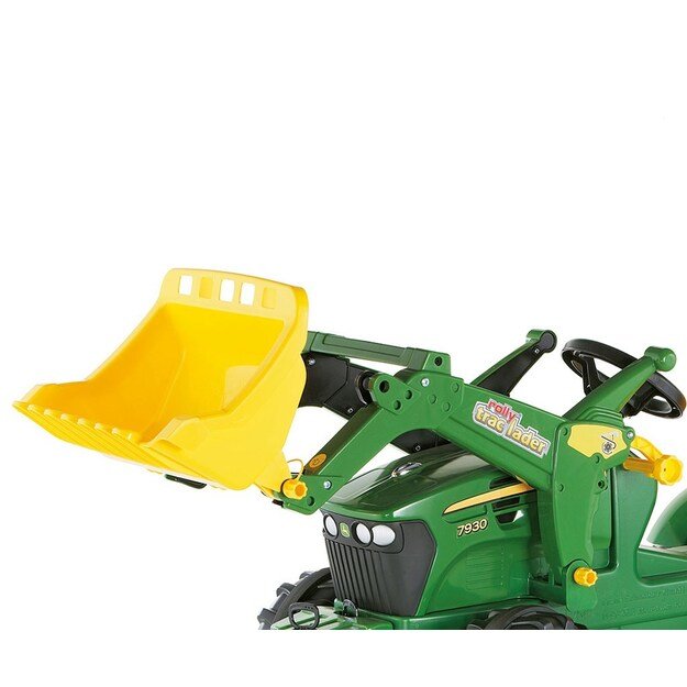 Pedalinis traktoriaus krautuvas Rolly Toys John Deere Farmtrac žalias