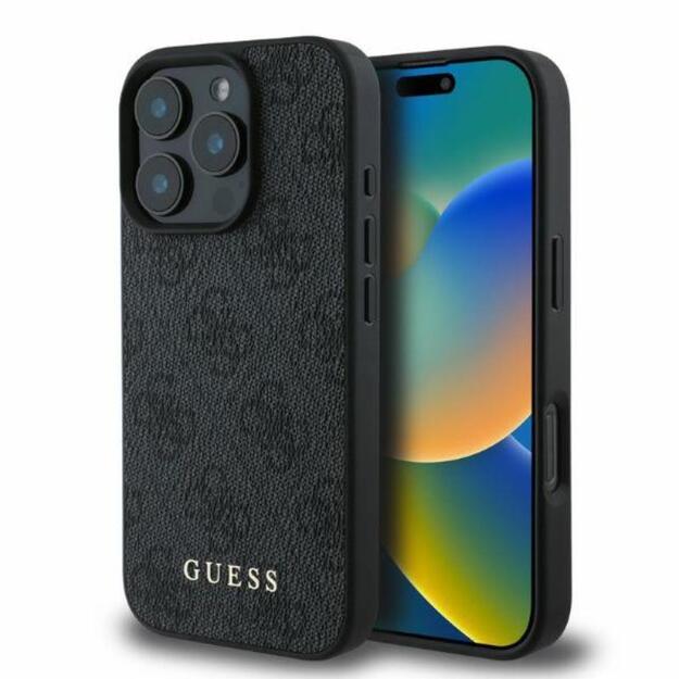 „Guess 4G Classic“ – „iPhone 16 Pro“ dėklas (juodas)