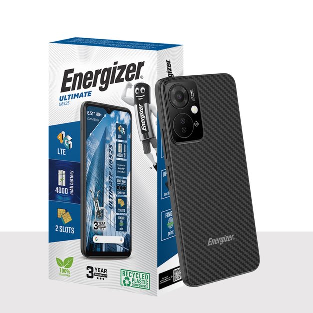 Energizer Ultimate U652S – išmanusis telefonas 2 GB RAM 64 GB 6,51 4G LTE Dvi SIM EU (juoda)