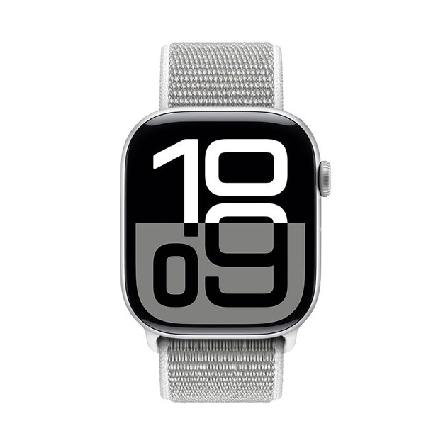 Crong Nylon – sportinė apyrankė, skirta Apple Watch 38/40/41/42 mm (sidabro pilka)