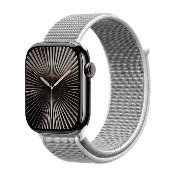 Crong Nylon – sportinė apyrankė, skirta Apple Watch 38/40/41/42 mm (sidabro pilka) 12