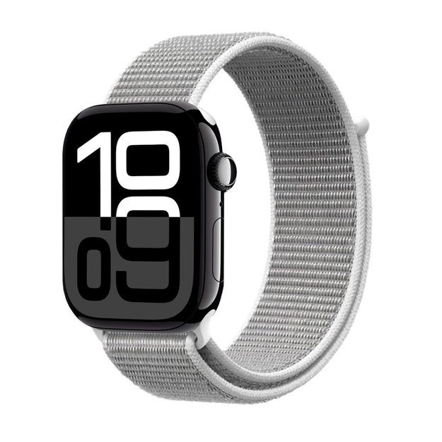 Crong Nylon – sportinė apyrankė, skirta Apple Watch 38/40/41/42 mm (sidabro pilka) 13