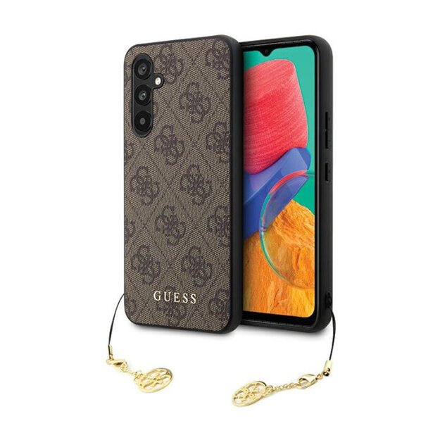 Guess 4G Charms kolekcija – Samsung Galaxy S23 FE dėklas (rudas)