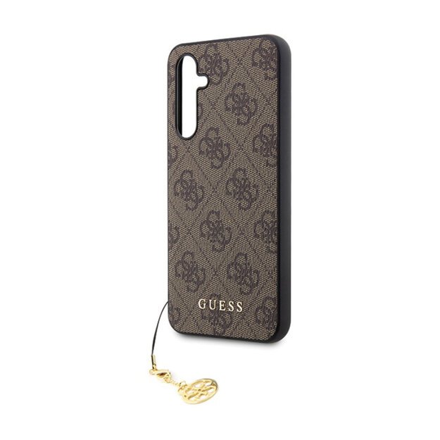 Guess 4G Charms kolekcija – Samsung Galaxy S23 FE dėklas (rudas)