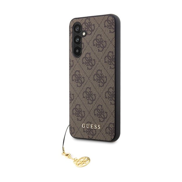 Guess 4G Charms kolekcija – Samsung Galaxy S23 FE dėklas (rudas)