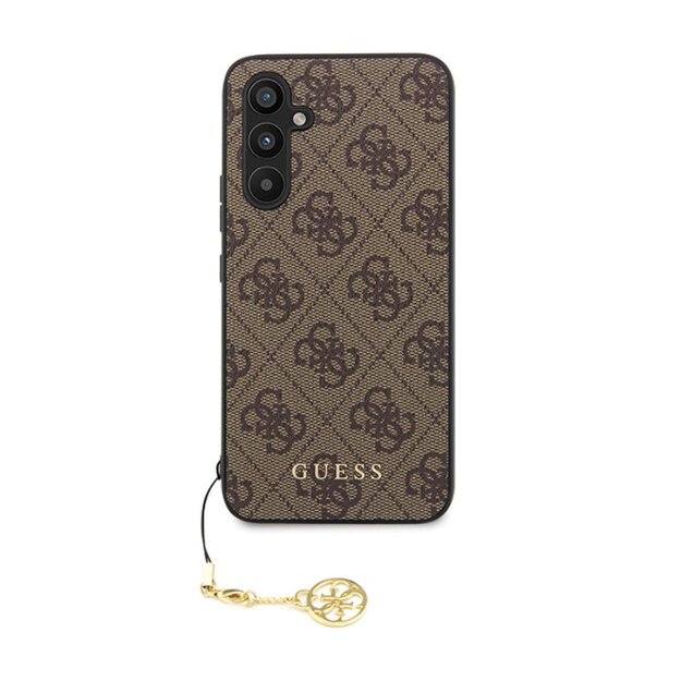 Guess 4G Charms kolekcija – Samsung Galaxy S23 FE dėklas (rudas)