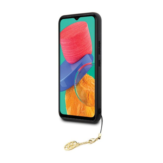 Guess 4G Charms kolekcija – Samsung Galaxy S23 FE dėklas (rudas) 5