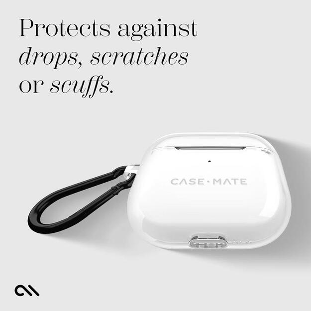 „Case-Mate Tough Case“ – „AirPods 4“ dėklas (skaidrus)