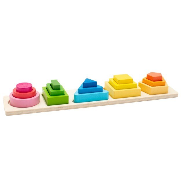 Montessori Baby Mix medinių formų ir spalvų dėlionė