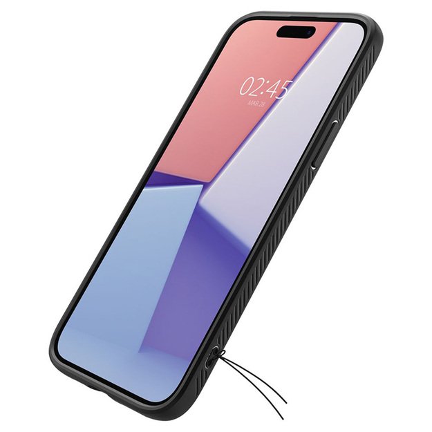Spigen Liquid Air – dėklas, skirtas iPhone 15 (matinė juoda)