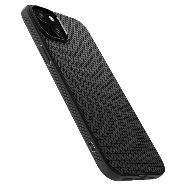 Spigen Liquid Air – dėklas, skirtas iPhone 15 (matinė juoda)