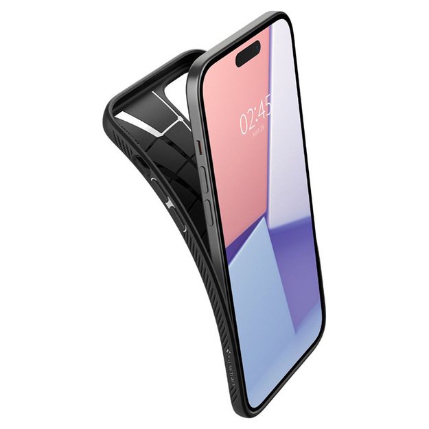 Spigen Liquid Air – dėklas, skirtas iPhone 15 (matinė juoda)
