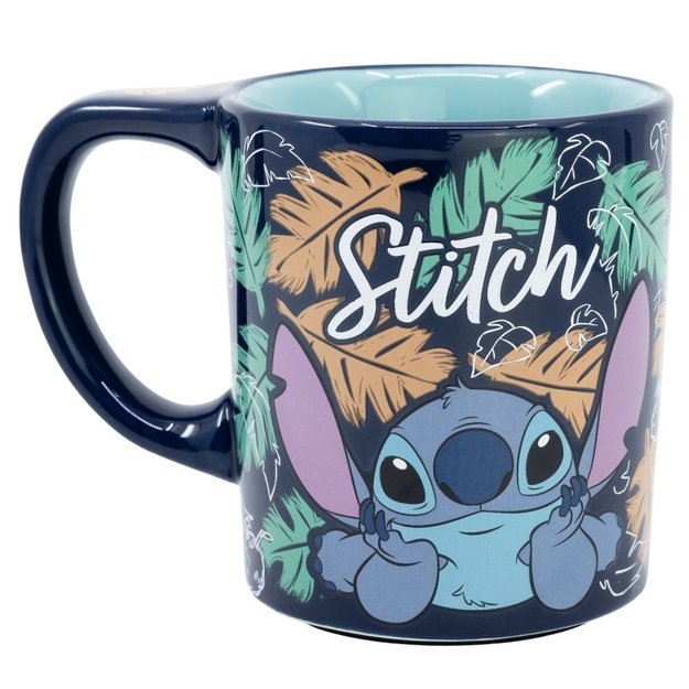 „Disney Stitch“ – neišsiliejantis keraminis puodelis „Dropsafe“ iš Ohana kolekcijos 300 ml