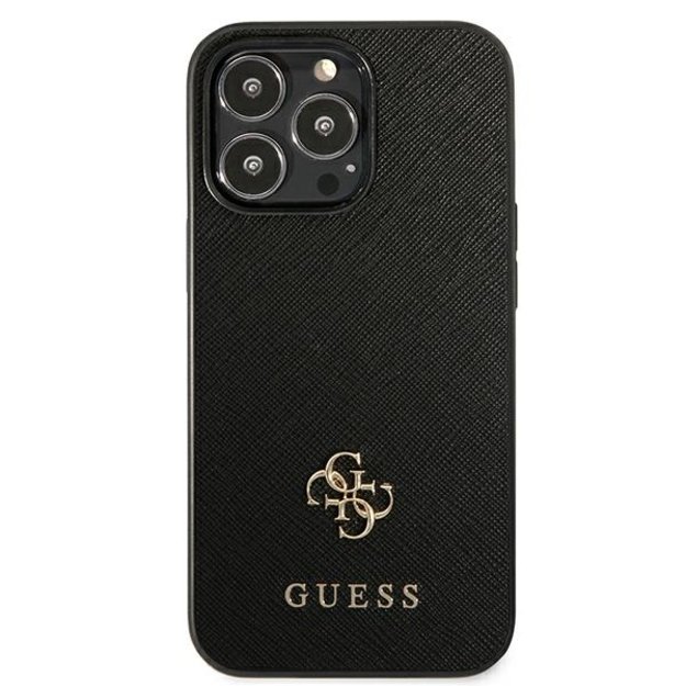 Guess 4G mažas metalinis logotipas – iPhone 13 Pro dėklas (Czarny)