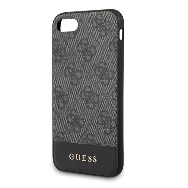 Guess 4G Bottom Stripe Collection – dėklas iPhone SE 2020 / 8 / 7 (pilkas)