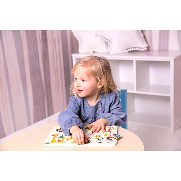 Medinė įdėklų lenta ZOO folijoje 4