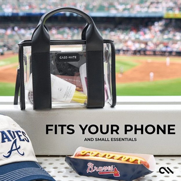 „Case-Mate“ mikro krepšys – vandeniui atsparus pečių krepšys (vidurnakčio juodas / skaidrus) 28