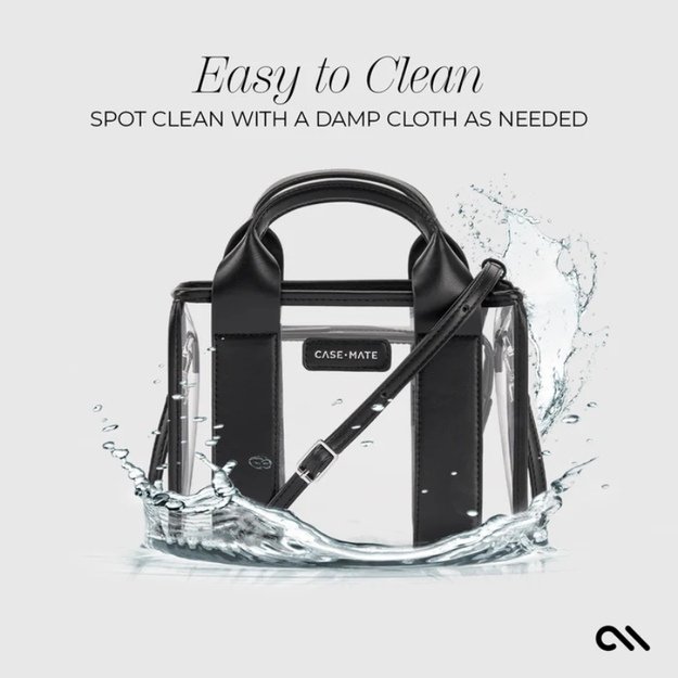 „Case-Mate“ mikro krepšys – vandeniui atsparus pečių krepšys (vidurnakčio juodas / skaidrus) 35