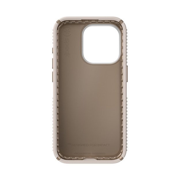 „Speck Presidio2 Grip“ – „iPhone 15 Pro“ dėklas (balintas kaulas / „Heirloom Gold“ / „Hazel Brown“) 5