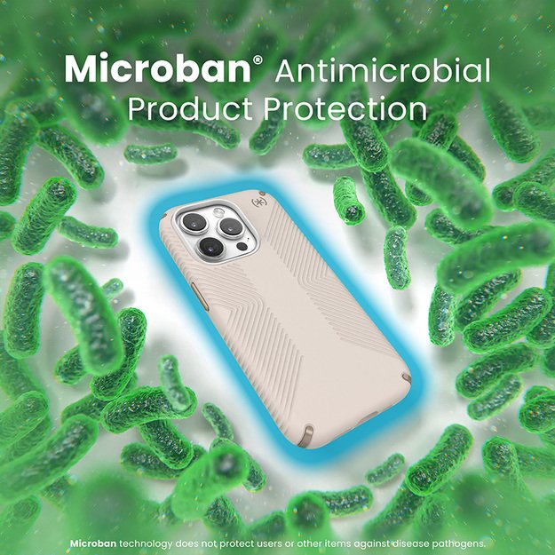 „Speck Presidio2 Grip“ – „iPhone 15 Pro“ dėklas (balintas kaulas / „Heirloom Gold“ / „Hazel Brown“) 7