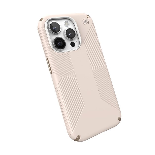 „Speck Presidio2 Grip“ – „iPhone 15 Pro“ dėklas (balintas kaulas / „Heirloom Gold“ / „Hazel Brown“) 4