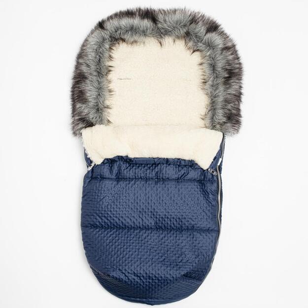 Naujas Baby Lux vilnos mėlynas žieminis paltas