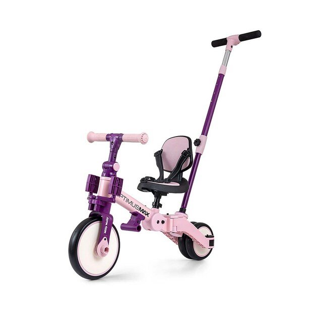 Milly Mally Optimus Max 5in1 tricycle with guide bar pink