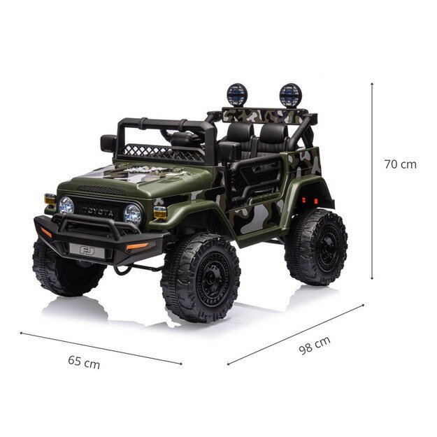 Elektrinis vaikiškas automobilis Milly Mally Toyota FJ Cruiser Army