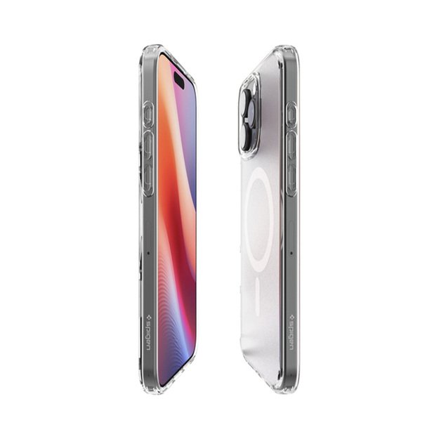„Spigen Ultra Hybrid Mag MagSafe“ – dėklas, skirtas „iPhone 16 Pro Max“ (skaidrus kaip šerkšnas)