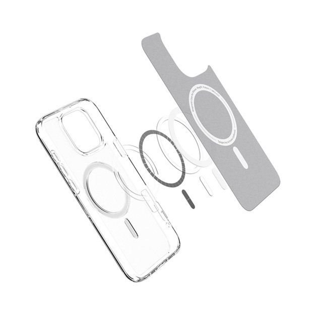 „Spigen Ultra Hybrid Mag MagSafe“ – dėklas, skirtas „iPhone 16 Pro Max“ (skaidrus kaip šerkšnas)