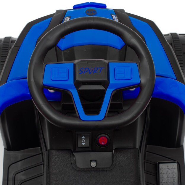 Elektrinis vežimėlis „Baby Mix Ruggy“ su kreipiančiąja strypu, mėlynas (pažeista pakuotė) 6