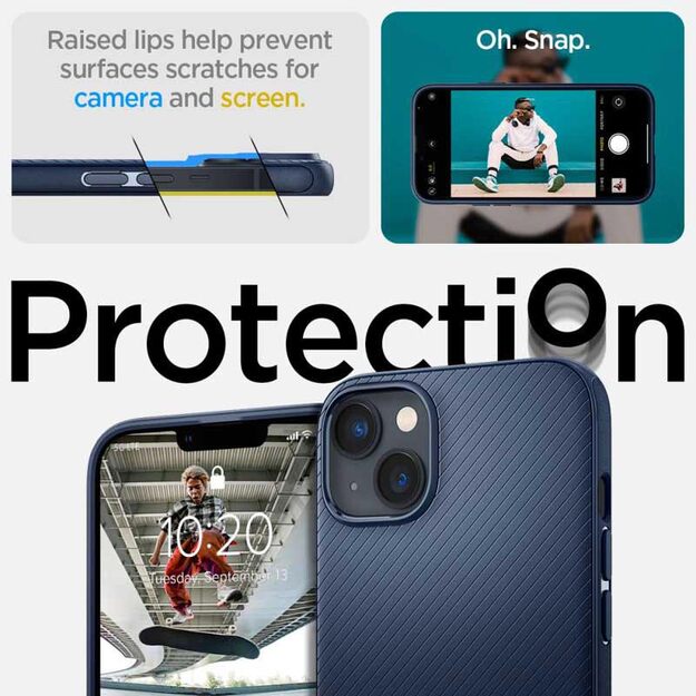 „Spigen Mag Armor“ – dėklas, skirtas „iPhone 14 Plus“ (tamsiai mėlynas)