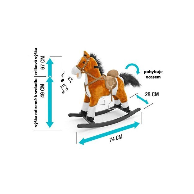 Supamasis arkliukas su melodija Milly Mally Mustang šviesiai rudas