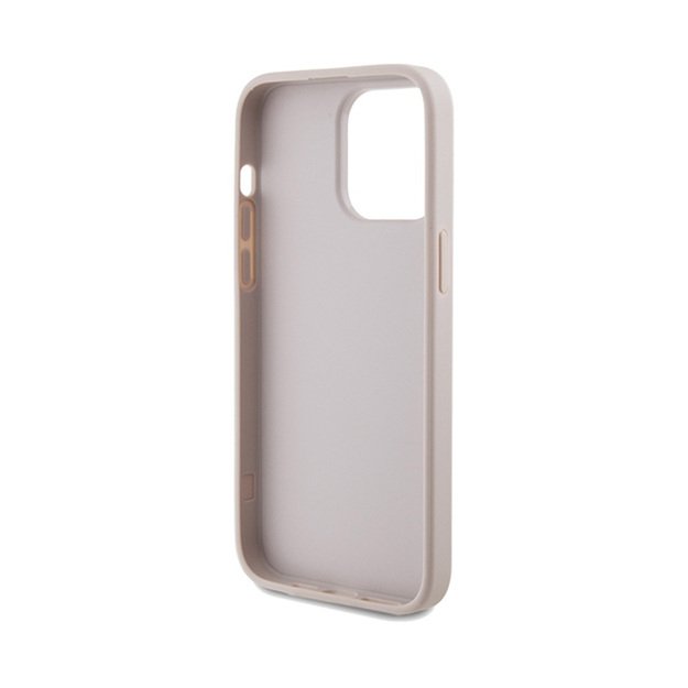 „Guess 4G Bottom Stripe“ kolekcija – „iPhone 15 Pro Max“ dėklas (rožinis)