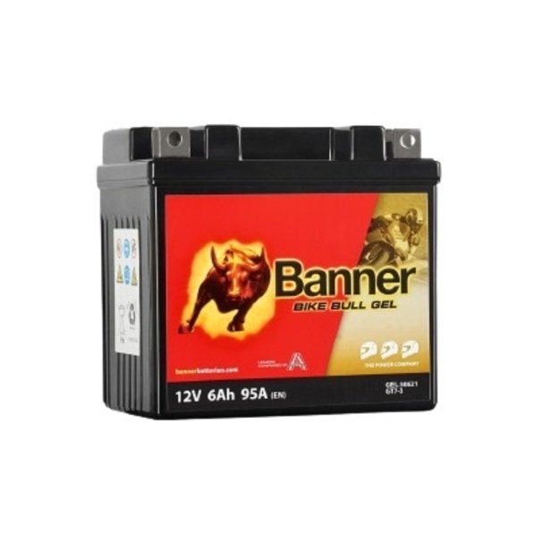 Banner 6Ah Bike Bull GEL 12V 95A akumuliatorius 114x71x106mm  