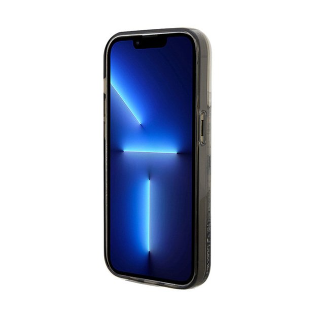 Karl Lagerfeld Liquid Glitter Choupette dėklas iPhone 14 Pro Max (skaidrus)