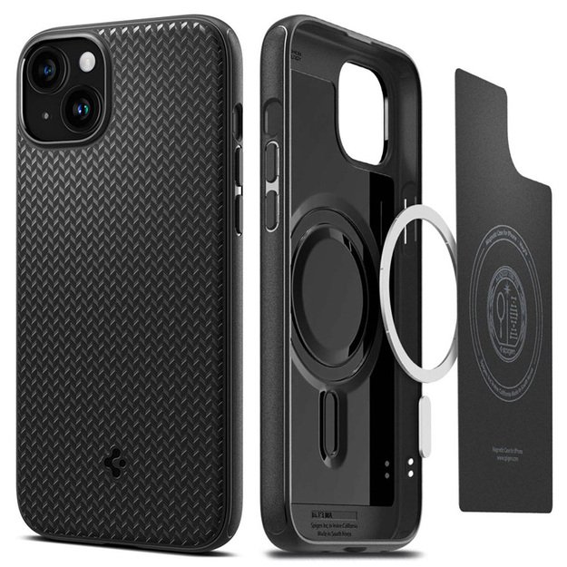 „Spigen Mag Armor MagSafe“ – dėklas, skirtas „iPhone 15“ (matinis juodas) 12