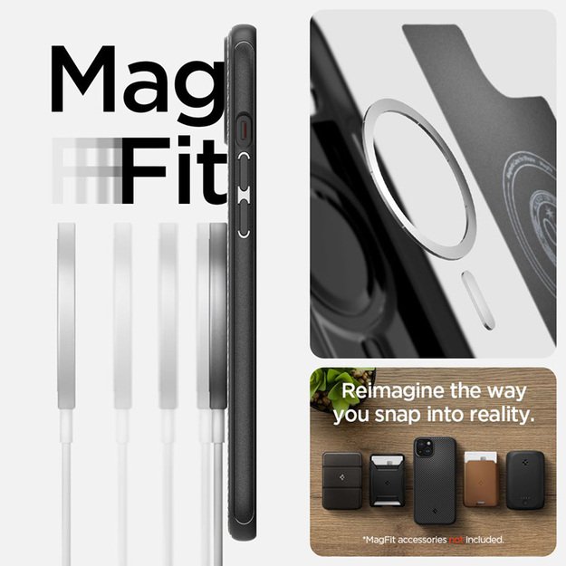 „Spigen Mag Armor MagSafe“ – dėklas, skirtas „iPhone 15“ (matinis juodas) 2