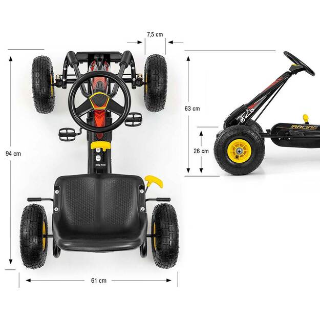 Kids Go-kart Milly Mally Thor black