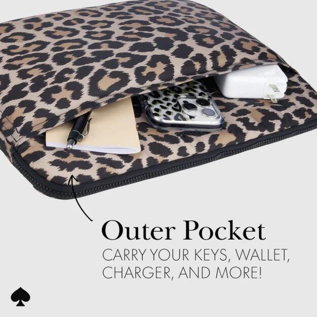 Kate Spade New York pūstas dėklas – „MacBook Pro 16“ / „Network 16“ dėklas (klasikinis leopardo raštas) 1