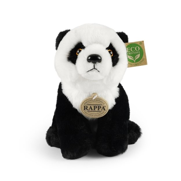 Rappa - pliušinis realistiškas sėdintis panda 23 cm ekologiška minkšta kolekcija 5