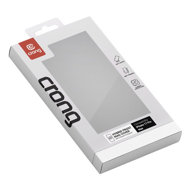 „Crong Hybrid Frost MAG“ dėklas – „MagSafe iPhone 17 Pro Max“ (juodas) 11