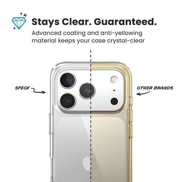 „Speck Presidio Perfect-Clear“ dėklas „iPhone 17 Pro Max“ (skaidrus) 7