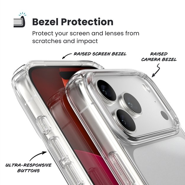 „Speck Presidio Perfect-Clear“ dėklas „iPhone 17 Pro Max“ (skaidrus) 8